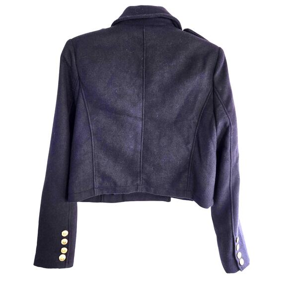 For All ManKind Womens Coat Medium Blue Double Breasted Misses Size 8 10 Jacket - Picture 7 of 8